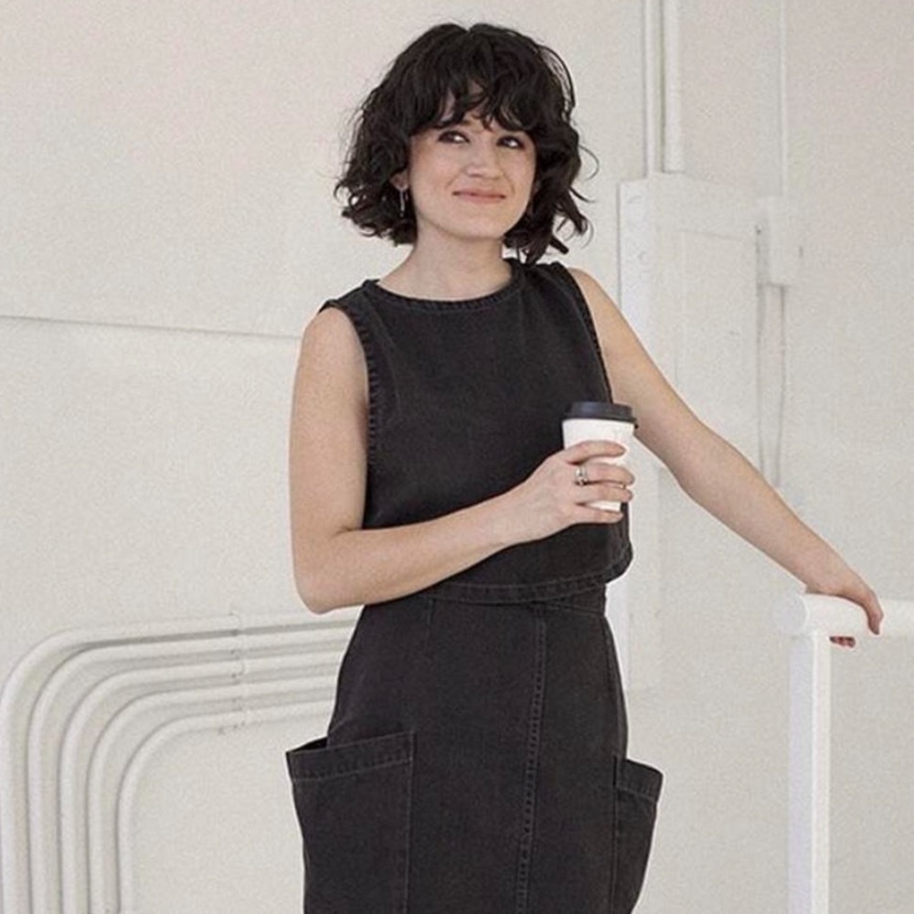 Aliya Wanek Sophie Crop Too Washed Denim